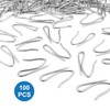 100Pcs Metal Curtain Hooks, FUNCYboo Drapery Pin Stainless Steel Hooks