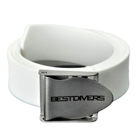 Best Divers White Rubber Belt