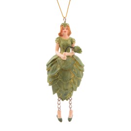Rosemarie Schulz Heidelberg Elf Decorative Figurine Hops Flower Girl Hanging Flower Fairy Figurine Decorative Figure Flowers Sculpture