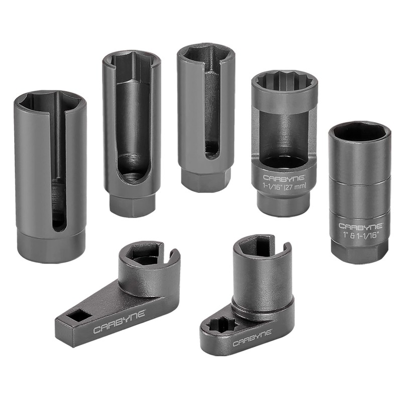 CARBYNE 7-Piece Oxygen Sensor and Sending Unit Socket Set, Chrome