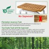 Anthology Spa Maya Shower Bench Teak & Aluminum Bath Stool