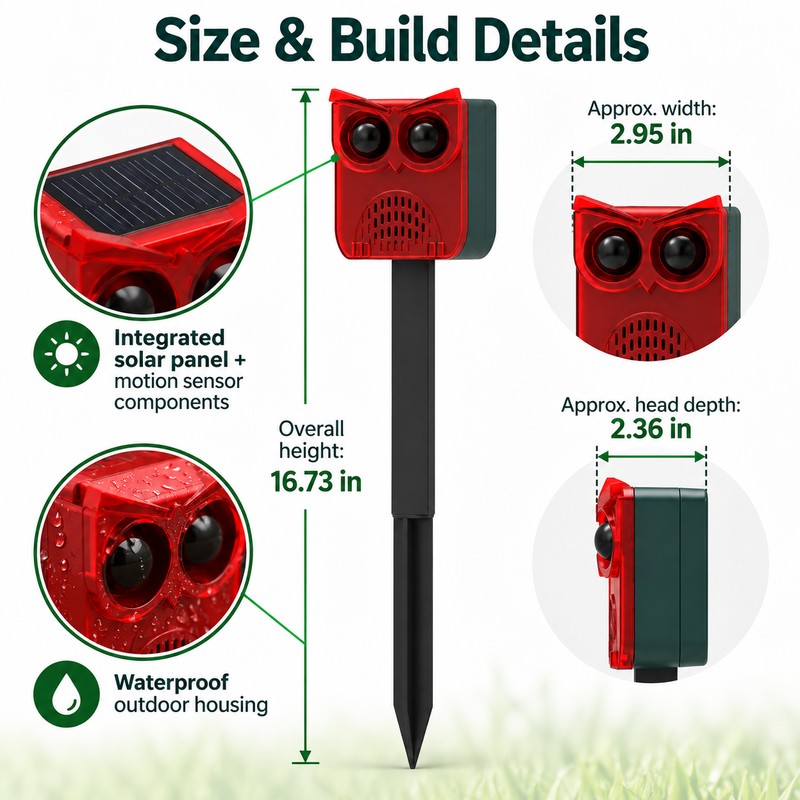 Solar Motion Sensor Alarm for Outdoor Security – Waterproof Sound