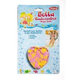 Heless 7008 - Konfetti für die Badewanne, in Sternchen- und Herzform, für Kinder, für ein kunterbuntes Bade-Erlebnis