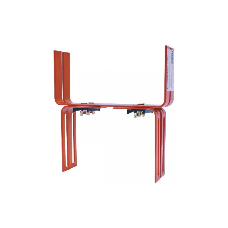 H-shaped holder for flower box, balcony box holder, colour: terracotta