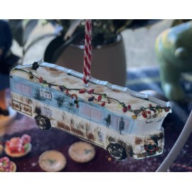 Handmade Eddie’s RV Christmas Tree Ornament Vinyl And Hand Painted Christmas Vacation New
