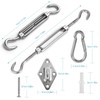 HOMPER Awning Attachment Set, Heavy Duty Sun Shade Sail Stainless