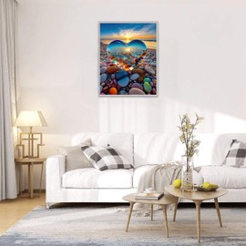 Puzzle 1000 Pieces, Jigsaw Puzzle Adult 1000 Pieces Heart Pebbles Beach Classic Puzzles as a Gift and Wall Decoration