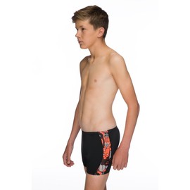 The Maru Lookout Pacer Panel Short in Orange.