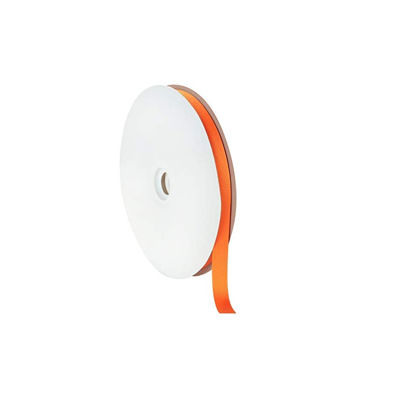 Berwick Offray Cinta de grogrén de 5/8 pulgadas, naranja torrido,