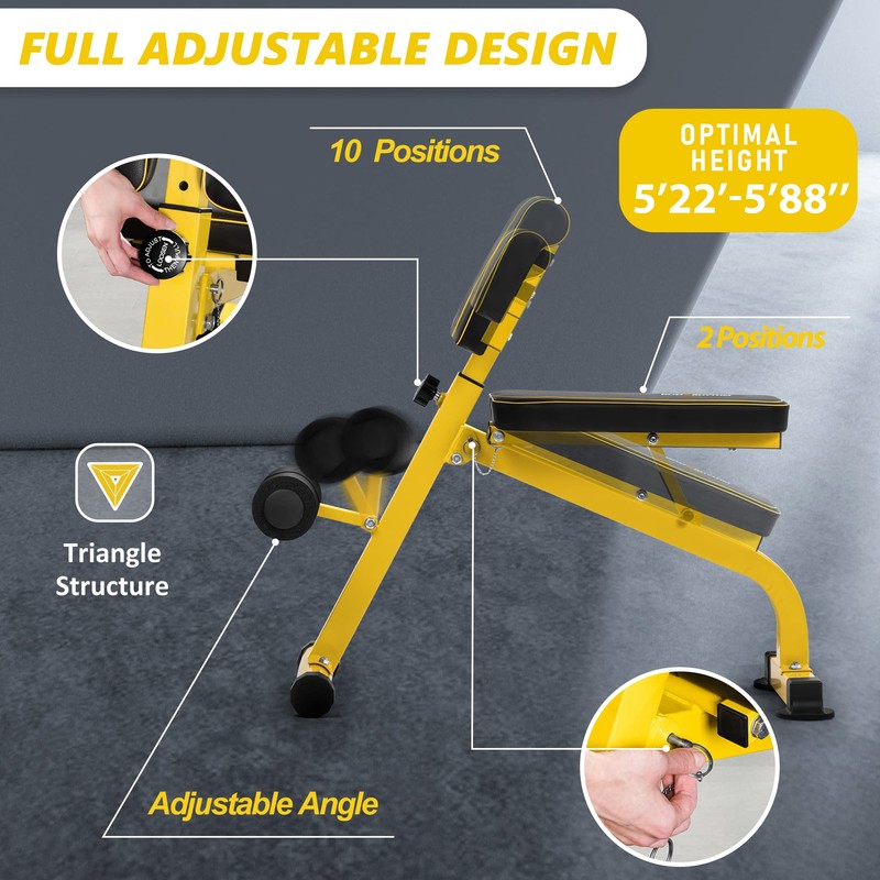 BODYRHYTHM Compact Adjustable Weighted Bench for Full Body Strength Training,