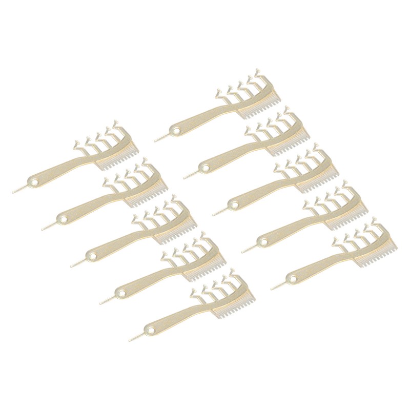 10pcs Z Shaped Wide Tooth Comb Stylish Portable Double Sided