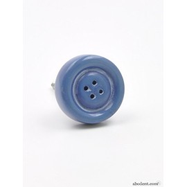 Brown Button Kids Knob, Pull, Handle, for Cupboards, Doors, Cabinets, Drawers, Furniture, Kitchens (Plus Fitting Hardware) 3.6 cm Diameter 4 cm Rod Length