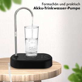 Rosenstein & Söhne Kanister-Pumpe: 2er-Set Akku-Trinkwasser-Pumpen mit justierbarem Auslass (Flaschenpumpe, kalt-Wasserspender)