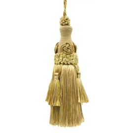 DÉCOPRO (TM) Elegant Key Tassel accented w/ Rosette & Tassels, Color 8633 [Sold Individually]