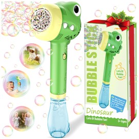 Dinosaur Bubble Toys Wand for Kids: Outdoor Toys for Toddler Boys & Girls - Garden Yard Party Bubble Fun - Automatic Bubble Maker Gift Idea