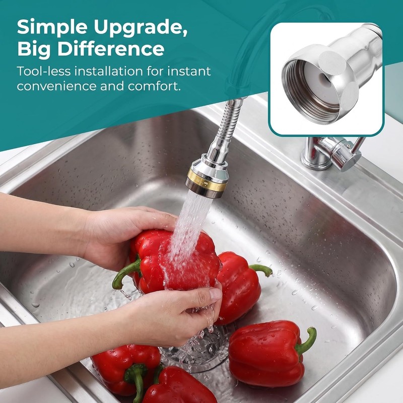 Extensor Giratorio para Aireador de Grifo de Cocina 22 MM