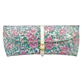 Cyalel Yahata LC Glasses Case, Women's, Sunglasses Case, Eyeglass Case, Made in Japan, Lightweight, Eyeglass Holder, Flower Pattern, Adult, Cute, Stylish, Gift, Made in Japan, Pinky Laurel (Pink)