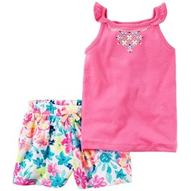 Carter's baby-girls 2 Pc Playwear Sets 239g411, Pink, 3 Months
