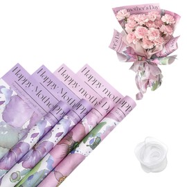 HYSSINOWRAP 20 hojas/dos colores de papel de regalo para el día de la madre, suministros de ramo de floristería, manualidades, embalaje de regalo o caja de regalo. Tamaño del embalaje: 11.8 x 19.7