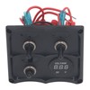 Rocker Switch Panel 3 Gang LED Waterproof DC12V‑24V with Display