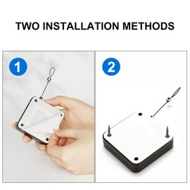 2PCS Punch-Free Automatic Door Closer Multifunctional Automatically Screen Door Closer Residential Commercial Auto Door Closer with Drawstring Closer Door Retractable for Internal Home Store