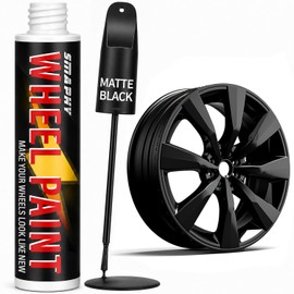 Pintura de retoque de borde negro mate, bolígrafo de pintura negro mate para metal, esmalte, bolígrafo de pintura negra plana para llantas de automóvi
