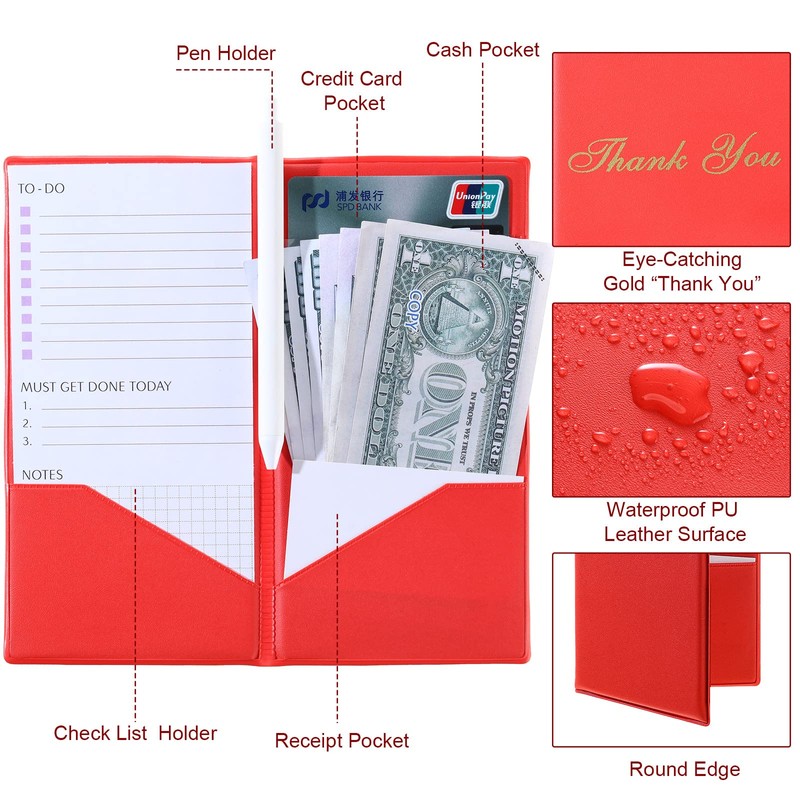 40 PCS Restaurant Check Presenters Bulk Guest Check Card Holder