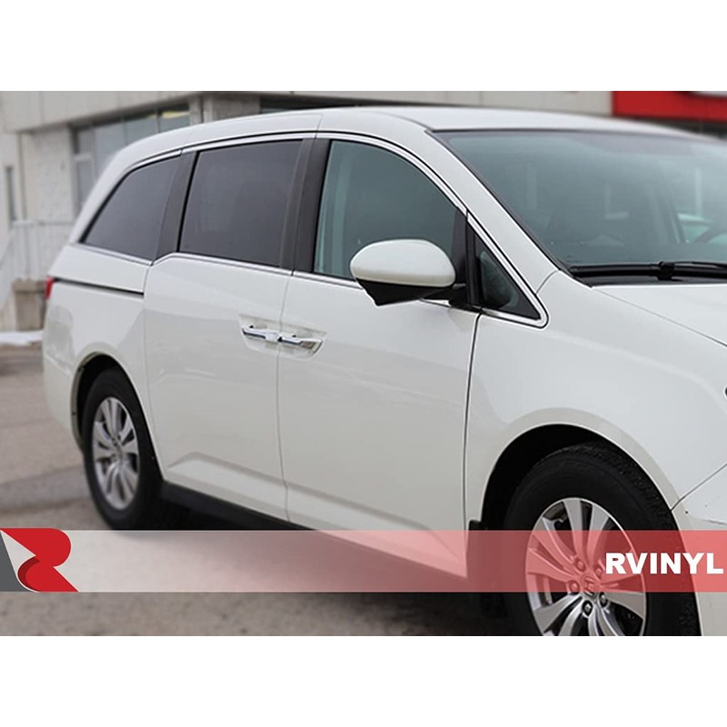 Rvinyl Pillar Post Window Trim Compatible with Honda Odyssey 2011-2017