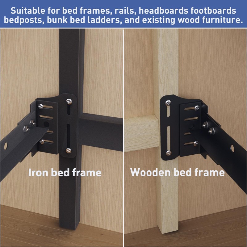 2 PCS Bed Frame Adapter for Headboard,Queen Bed Modification Plate