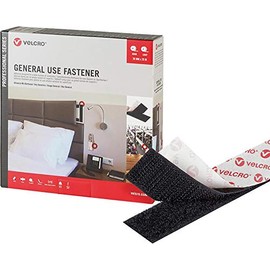 VELCRO® General Use Fastener 25 m, Black, 20 mm Wide