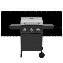 Heat Shield Behind Grill 3'x4' Heat Shield Mat for Wall, Heavy Duty Grill Fireproof Cover and Screen Protector Thermal Barrier Pad with Hanging Holes for Outdoor Deck Fence, Black (3.2X4FT)