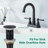 CREA Black Bathroom Sink Drain Stopper,Pop Up Sink Drain Stopper