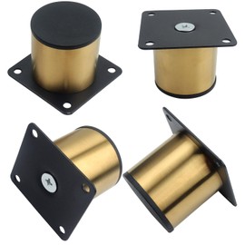 Roellgs Furniture legs, round metal sofa legs, cabinet legs with mounting screws, for home office bed workbench (5cm)