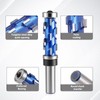 HOZLY Flush Trim Router Bit 1/2" Shank, Double Bearings Flush