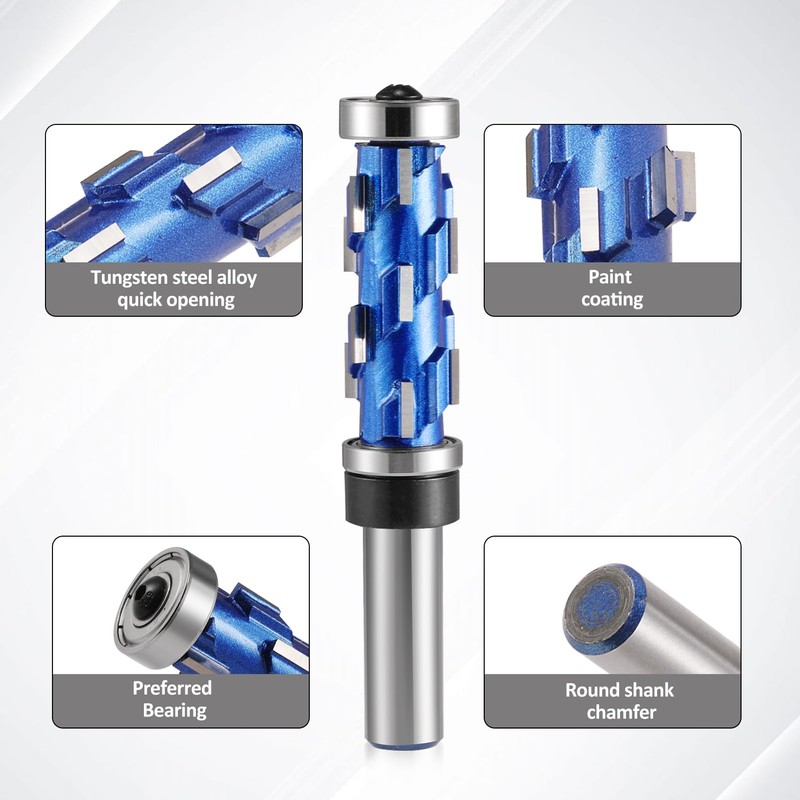 HOZLY Flush Trim Router Bit 1/2" Shank, Double Bearings Flush