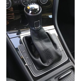 Fouedy for VW Manual Transmission Golf 7 7.5 Golf R Left Driving Gear Shift Knob Gaitor Boot Cover Case Frame Bracket Chrome Styling