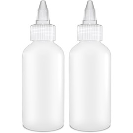BRIGHTFROM Condiment Squeeze Bottles - 4 OZ Squirt Empty Bottles, Clear Twist Top Cap, Leak Proof - Great for Ketchup, Mustard, Syrup, Sauces, Dressing, Oil, Arts & Crafts, BPA-FREE - Pack of 2
