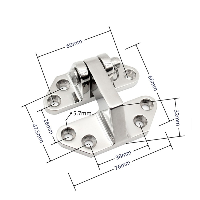 Marine Hinge 316 Stainless Steel Mirror Polished Rust Resistant Deck