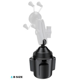 APPS2Car Cup Holder Base with 1” Ball – Heavy-Duty Expandable Cup Mount Compatible with B Size Double Socket Arms – Fits 3” to 4” Cup Holders – Anti-Slip, Easy Install