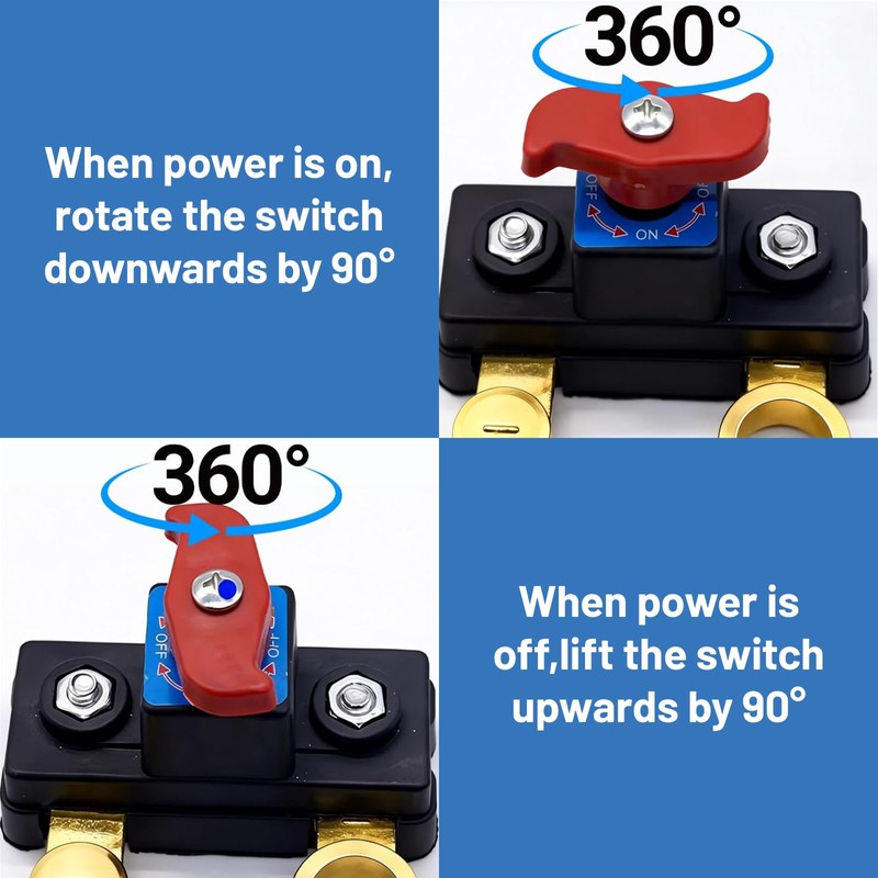 2Pcs Car Battery Cut Off Switch, Car Battery Power Cut