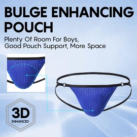 ZAIGGUT - Tanga de nailon para hombre, sexy, de talle bajo, con espalda en T, suave, transpirable, azul (blue*1), Small