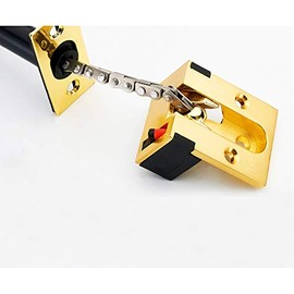TOGU Thicken Security Concealed Door Chain Guard Heavy Duty Latch Lock For Home,Apartment,Hotel,Prevent Unauthorized Entry,PVD Gold