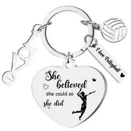 Volleyball keychains Gifts for Teen Girls - Key Chain Gift for Women Players Teams Key Ring for Sport Lovers, Girl Christmas Backpack Accessories Jewelry Charms for Coach She Her