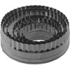 Keewah - Cortador de galletas redondo estriado, 6 piezas, acero