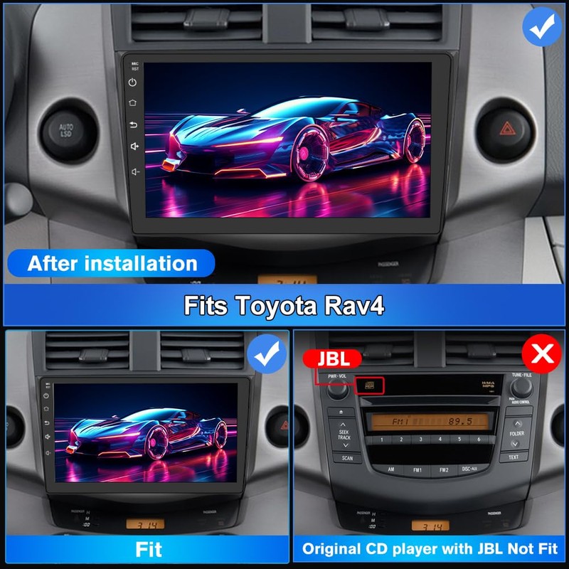 Android 13 Car Radio Stereo for Toyota RAV4 2006-2012 Built