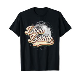 Mens Disco Daddy Retro Matching 60's 70's Party Costume Dad T-Shirt