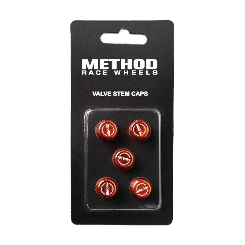 Method Race Wheels Valve Stem Caps, Method, Orange