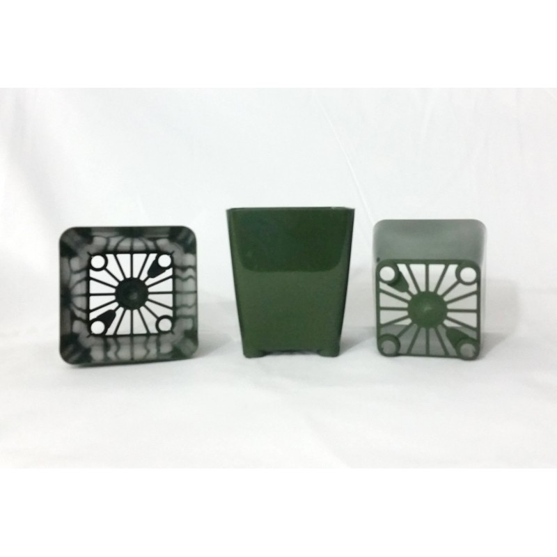50-Pack, Water Dance Square Plastic Pots for Plants, 3.25 Inch.