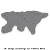 Azeeda A7 'World Map' Unmounted Rubber Stamp (RS00040020)