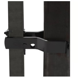 Industrial Square 2" x 4" Frame Fulcrum Strong Arm Gate Latch - Black
